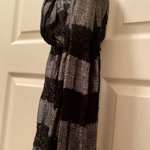 Infinity scarf, Black & Silver